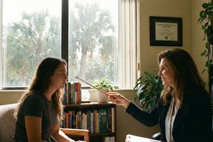 Brainspotting therapy session