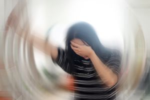 woman having an anxiety attack